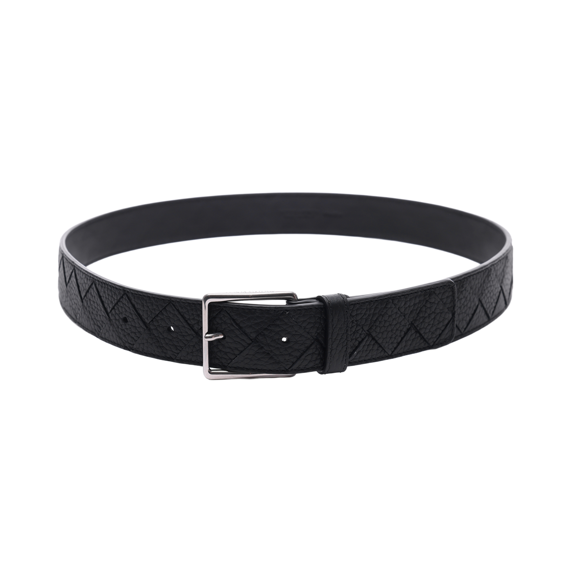 [25% 쿠폰] 보테가 베네타 인트레치아토 벨트 블랙([25% 쿠폰] Bottega Veneta Intrecciato Belt Black) - 4