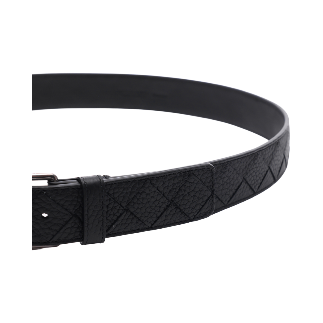 [25% 쿠폰] 보테가 베네타 인트레치아토 벨트 블랙([25% 쿠폰] Bottega Veneta Intrecciato Belt Black) - 5