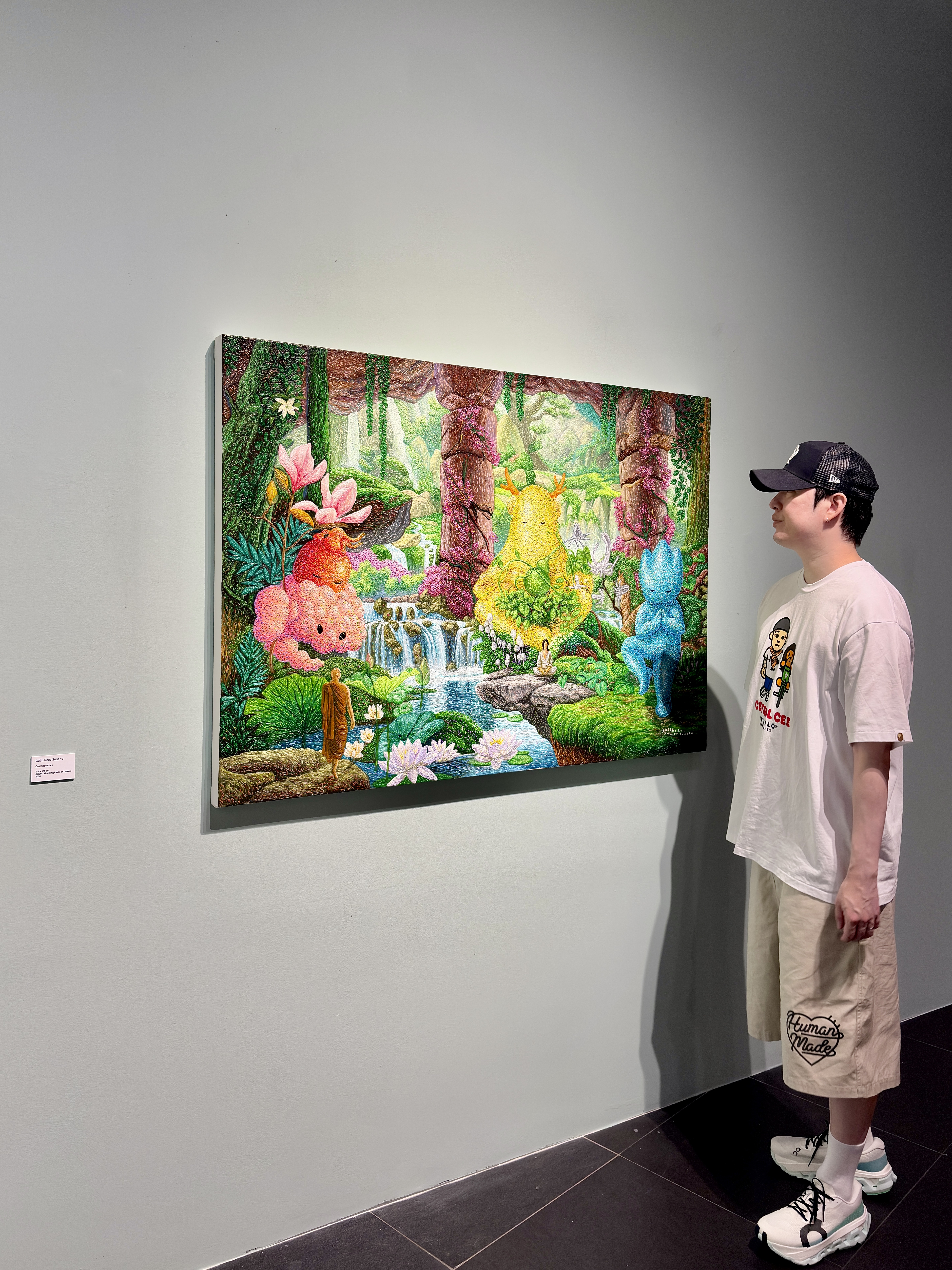 On Running Cloudmonster 3 Hyper Ivory Flurry, BAPE x Spotify x SYNA World By Central Cee Baby Milo Relaxed Fit T-Shirt White 착용 스타일 - 1