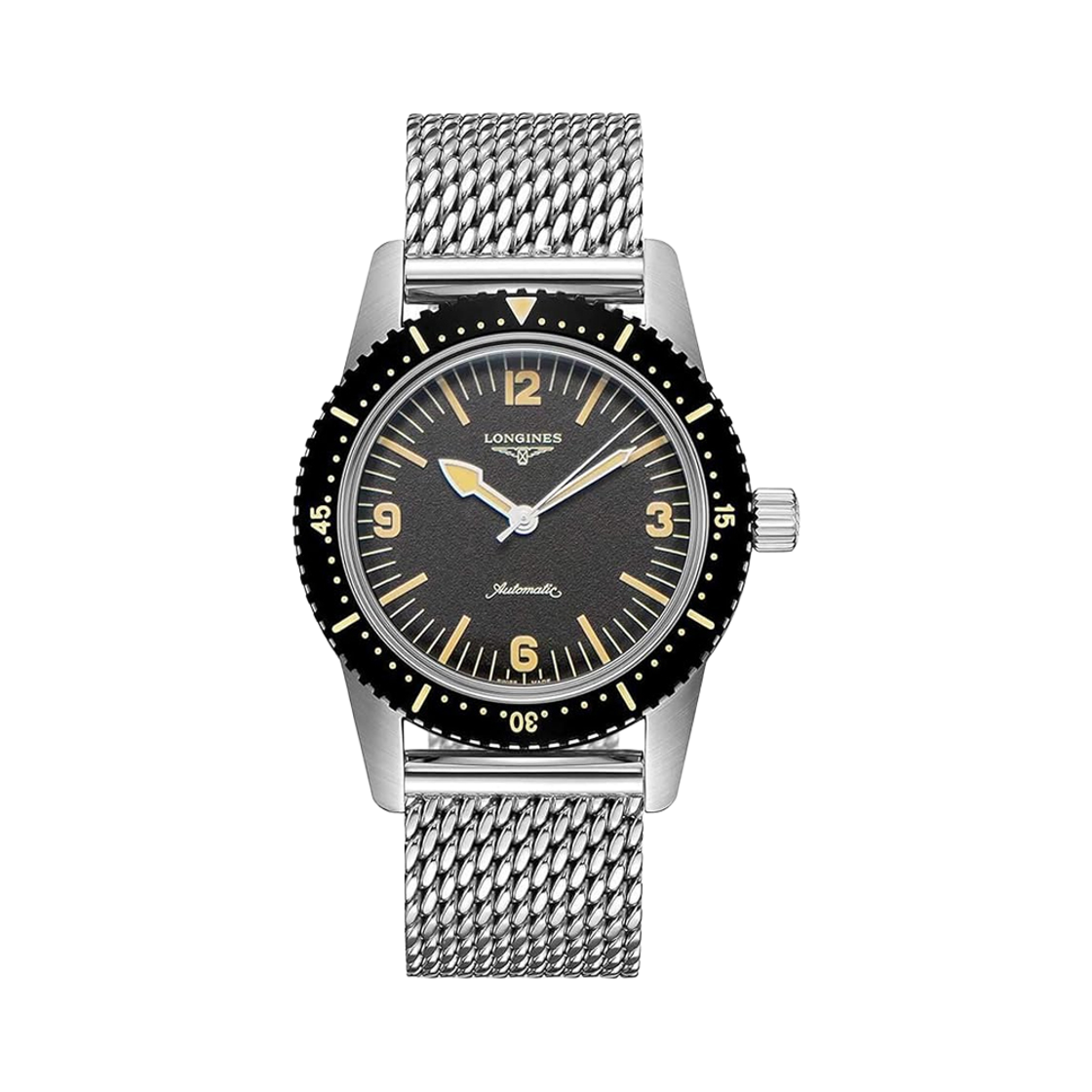 L2.822.4.56.6 [25% 쿠폰] Longines Heritage Skin Diver Automatic 42mm stainless steel black silver