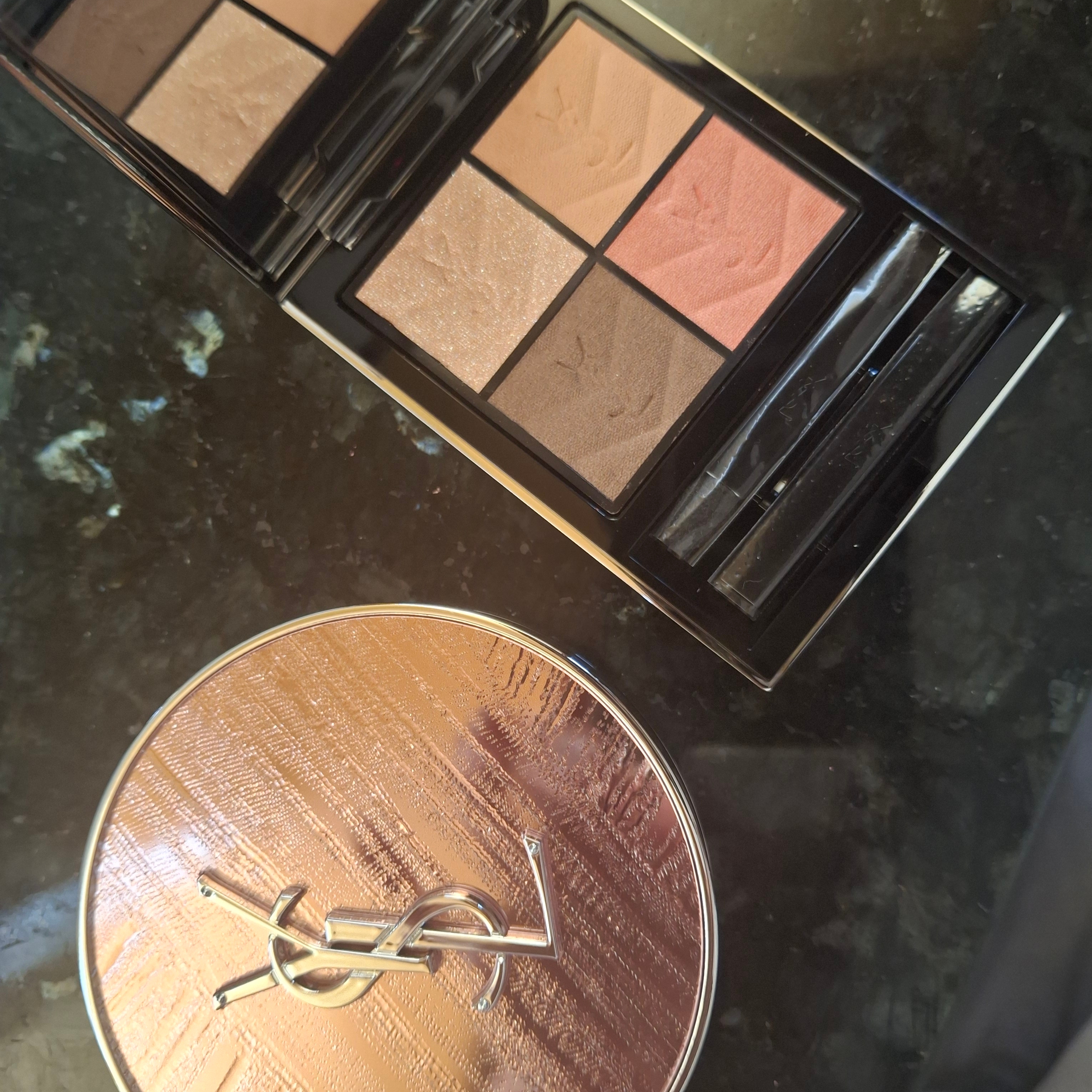 Yves Saint Laurent Pink Pleats Collection Couture Mini Clutch Eye Palette 826 Peach Flirt 착용 스타일
