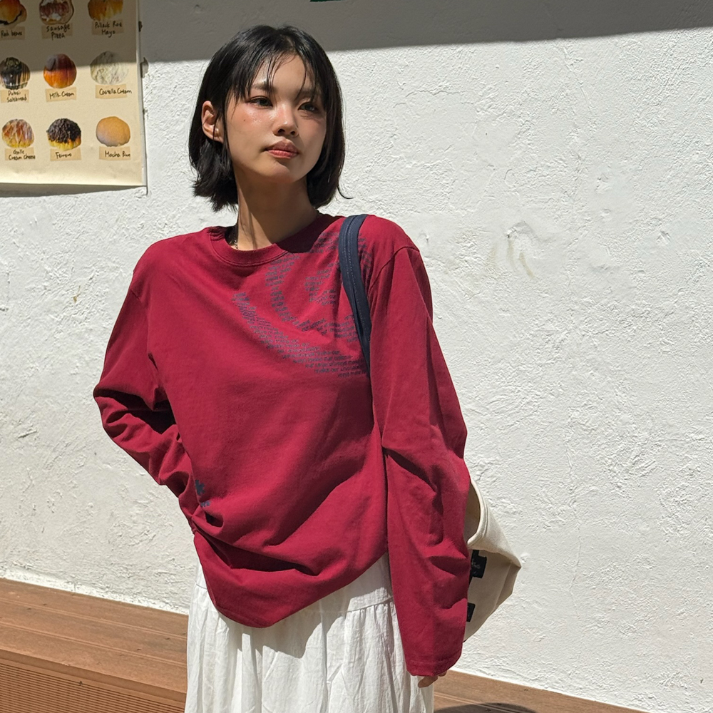 아모우 몰리 쉘 롱슬리브 레드(AMOU Molly Shell Long Sleeve Red) - 4