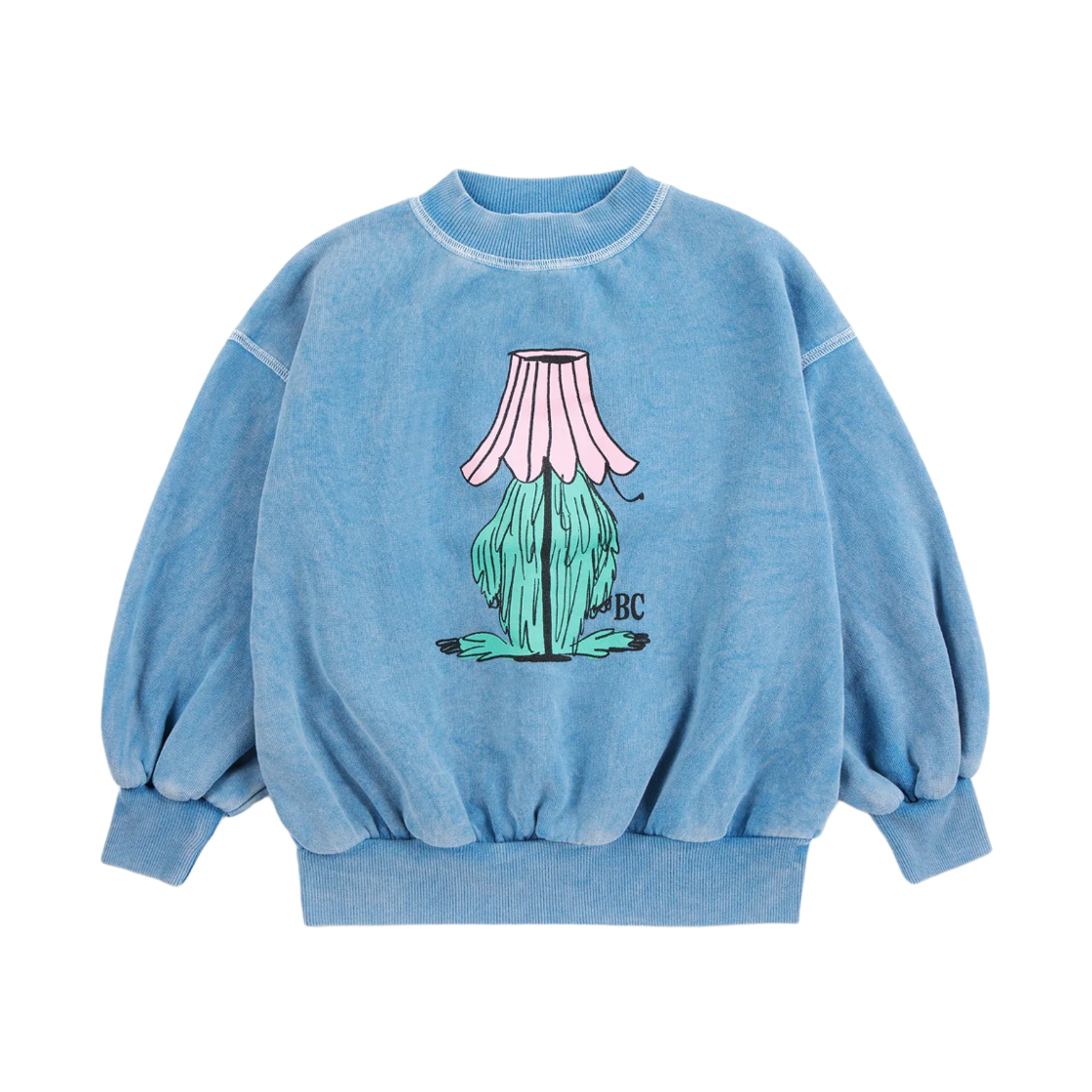 (키즈) 보보쇼즈 히든 몬스터 스웨트셔츠 블루((Kids) Bobo Choses Hidden Monster Sweatshirt Blue) - 1