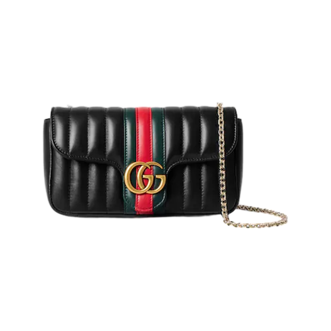 A006X1-AAG8N-1068 Gucci Jet Set GG Marmont Small Shoulder Bag Black