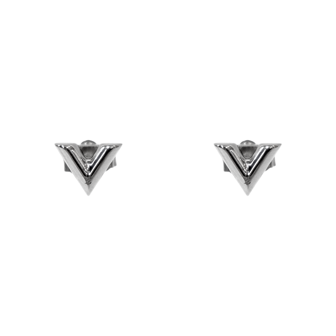 ITAGGNSTLMDE Louis Vuitton Essential V Silver Earrings A-B63401