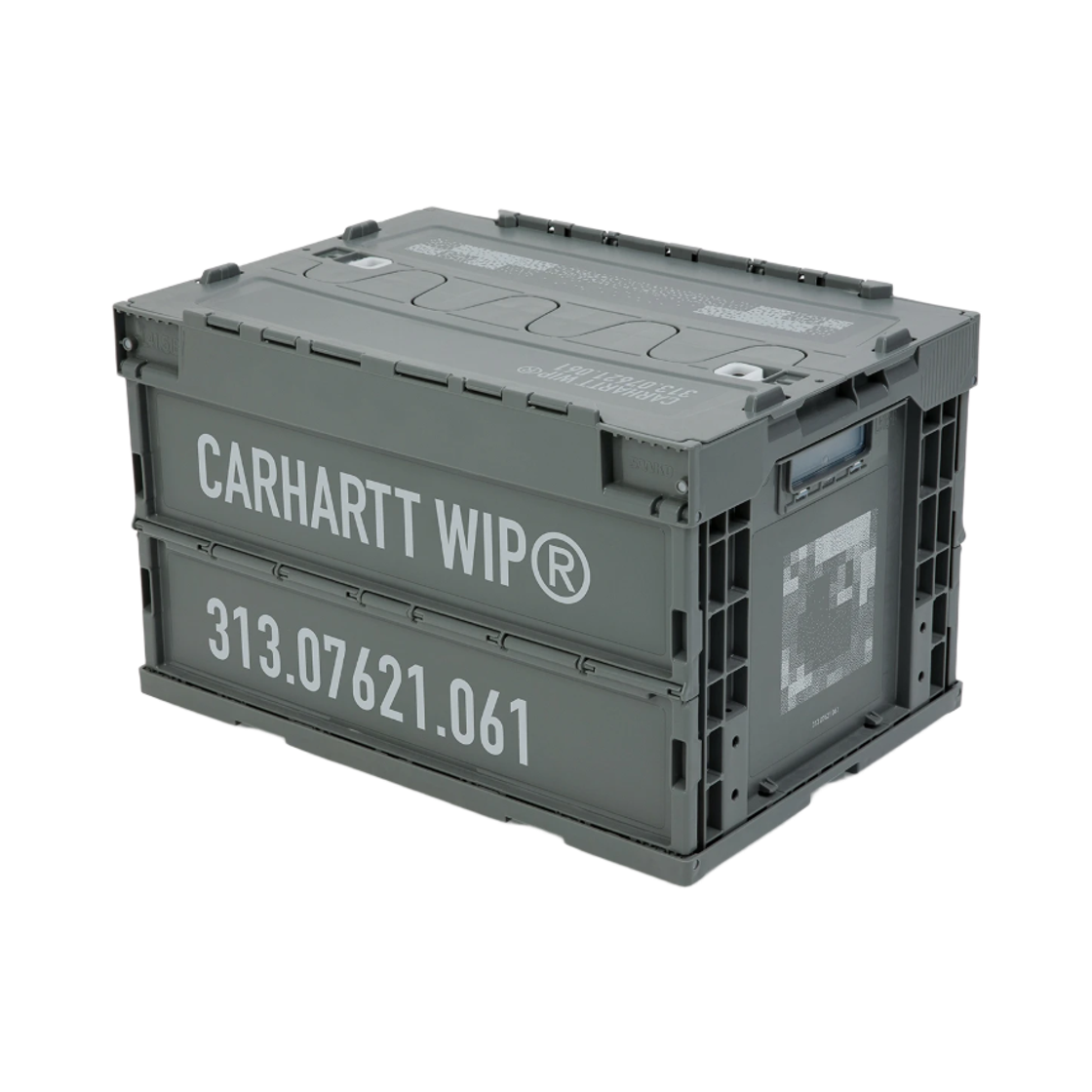 I034891-1X3-XX Carhartt WIP Tour Foldable Container Smoke Green Reflective