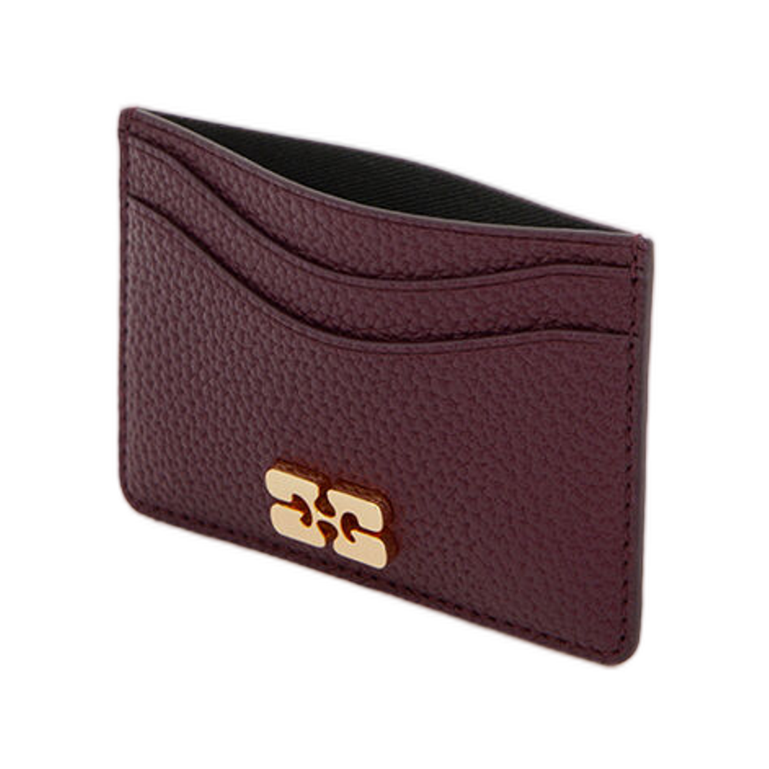 가니 보우 카드 홀더 그레인드 버건디 포트 로얄(Ganni Bou Card Holder in Grained Burgundy Port Royale) - 3