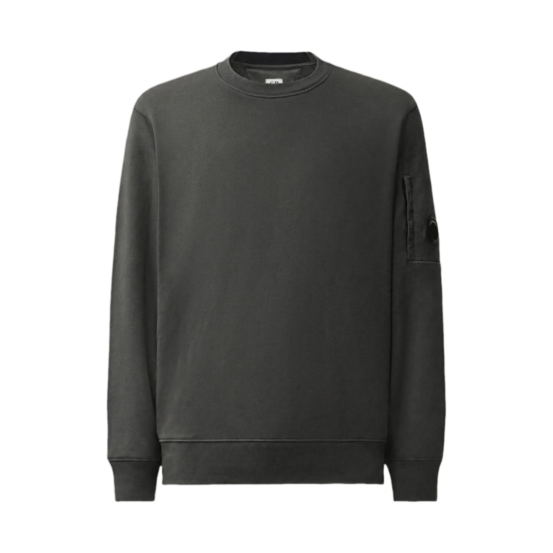 21CMSS713A005086W985 C.P. Company Diagonal Raised Fleece Lens Crewneck Sweatshirt Raven Grey - 26FW