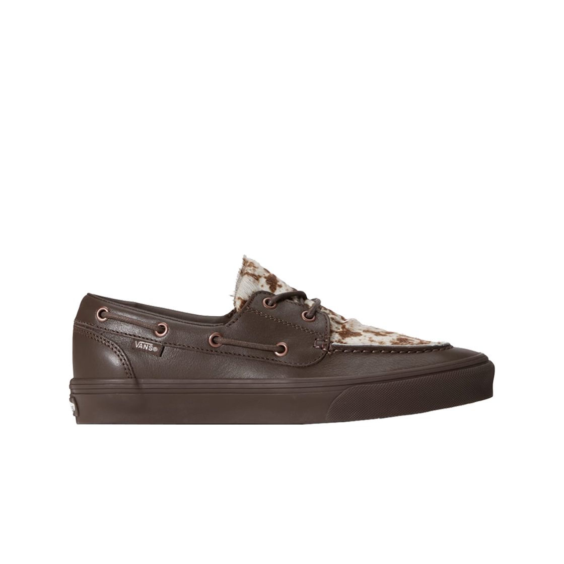 VN000Z96DRB Vans 2-Eyelet Boat Shoes Pony Hair Dark Brown