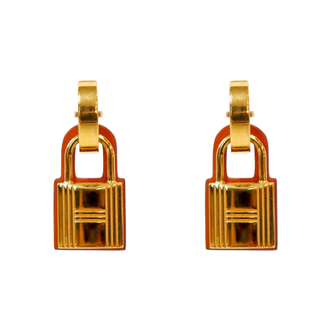 ITJL5FSJU3J6 Hermes Okelly Gold Earrings A-B61798