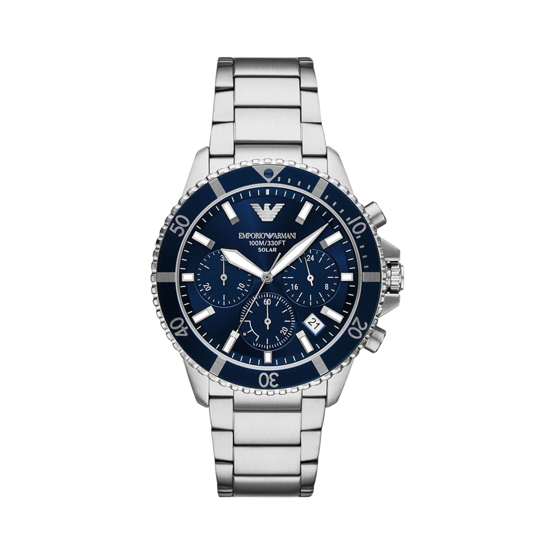 AR11798 Emporio Armani Quartz World Explorer Chronograph 43mm Stainless Steel Blue