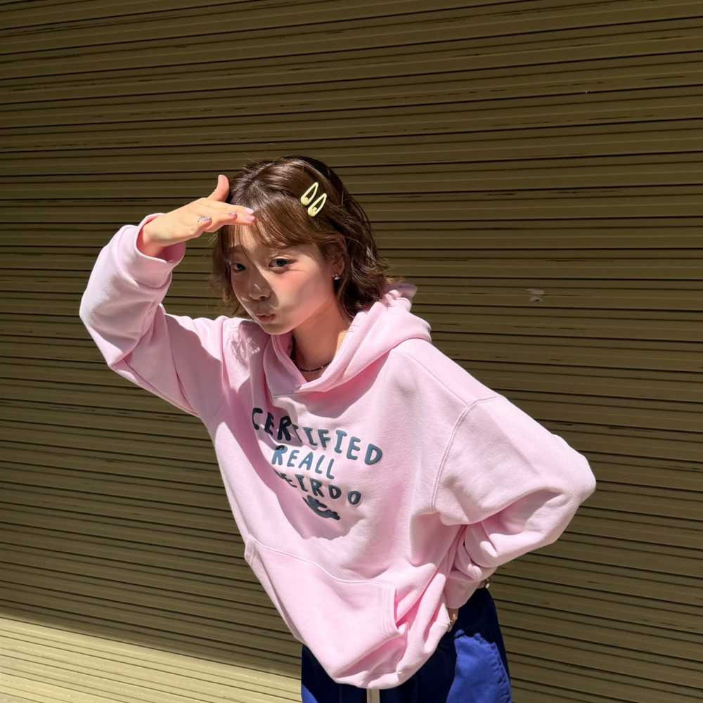 아모우 윌도 후디 핑크(AMOU Weirdo Hoodie Pink) - 6