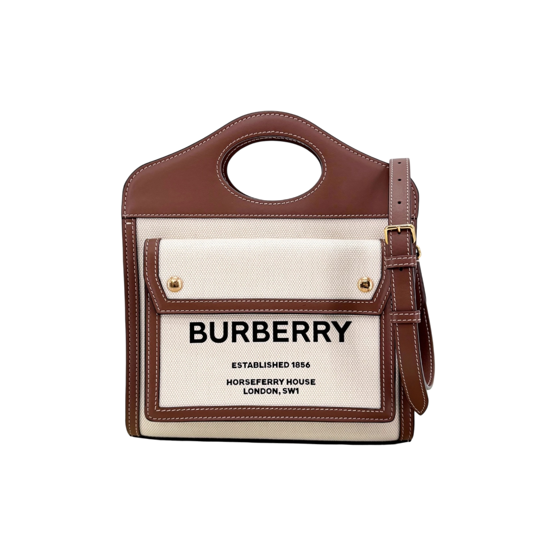 ITGLGVNUTUFL Burberry Mini Canvas Pocket Women Crossbody Bag