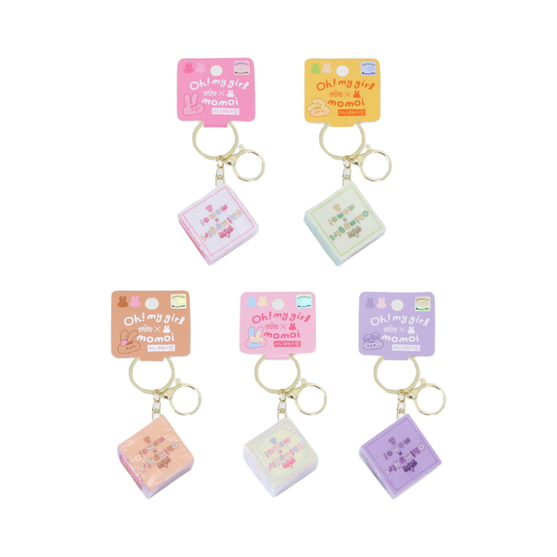 오마이걸 x 모모이 미니 큐브 키링(Oh! my girl x momoi Mini Cube Keyring) - 1