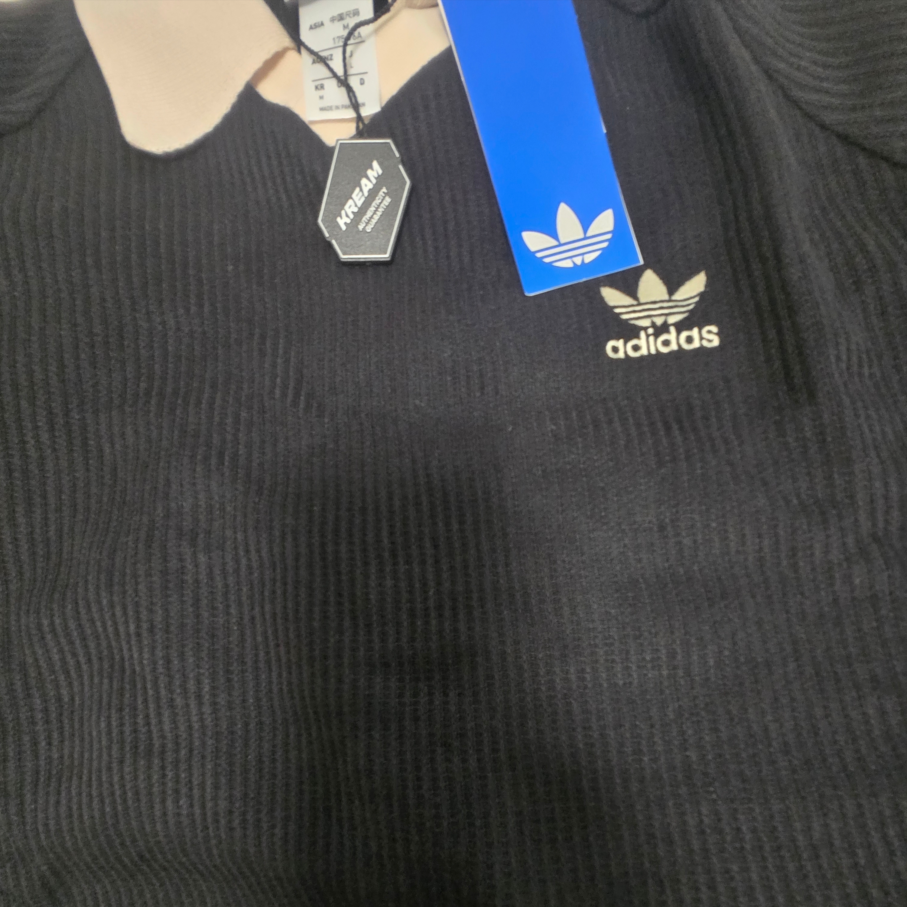 Adidas Waffle Short Sleeve Polo Shirt Black - KR Sizing 착용 스타일