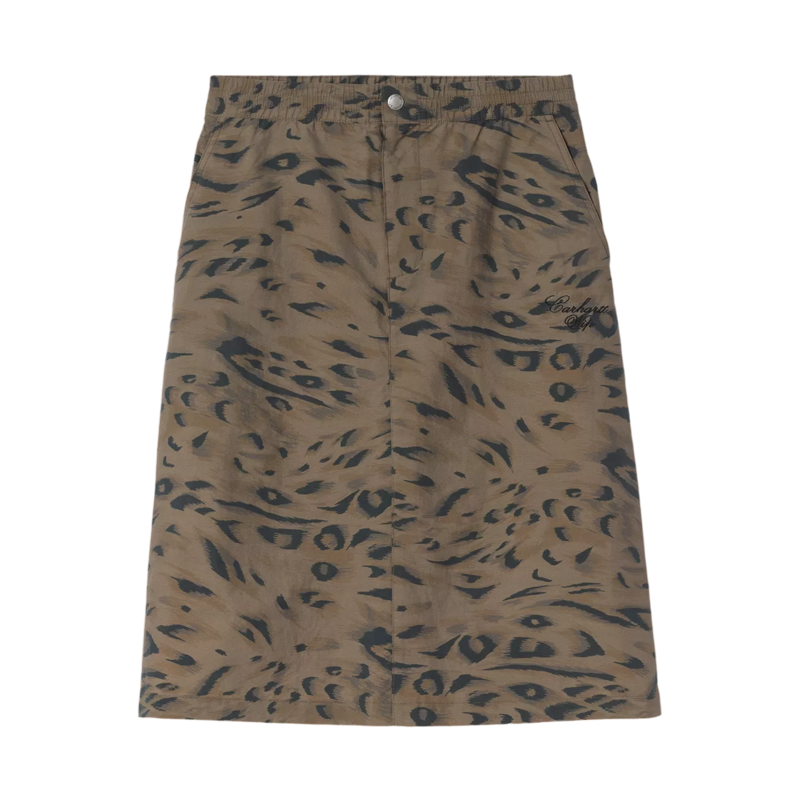 I036798-3TD-XX (W) Carhartt WIP Travon Skirt Duck Feather Print Cypress Black