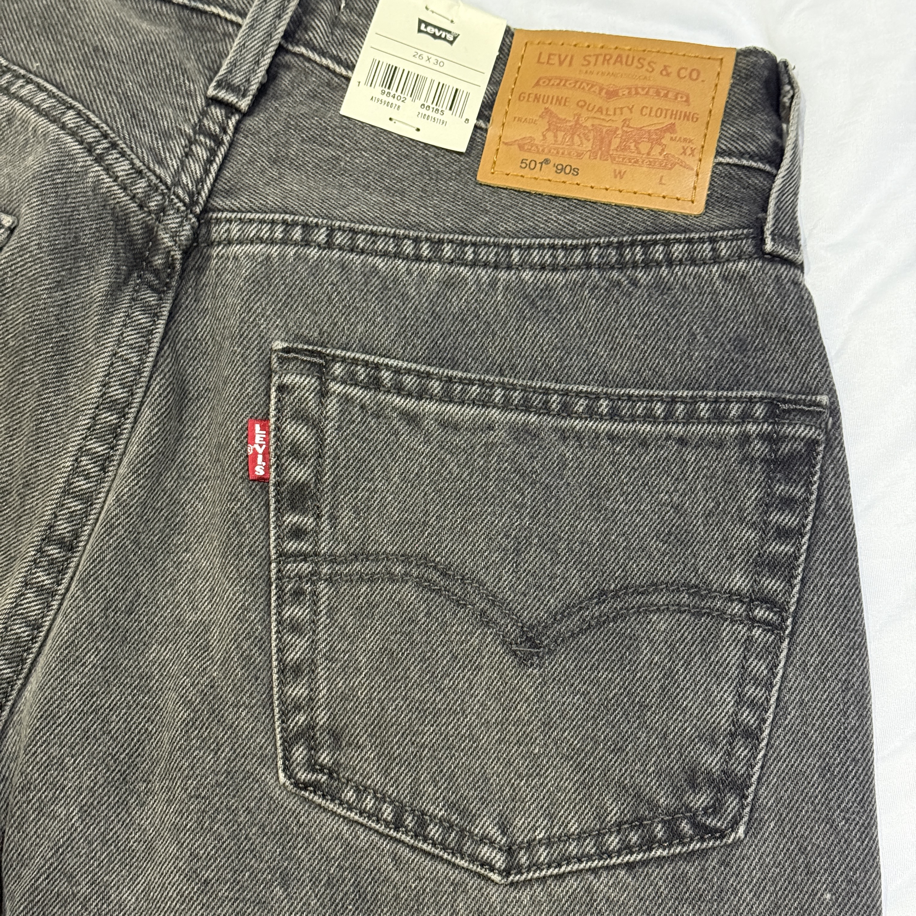 (W) Levi's 501 '90s Jeans Black 착용 스타일 - 2