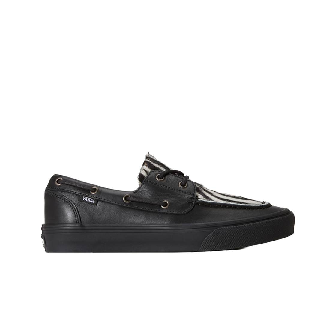 VN000Z96BLA Vans 2-Eyelet Boat Shoes Pony Hair Black