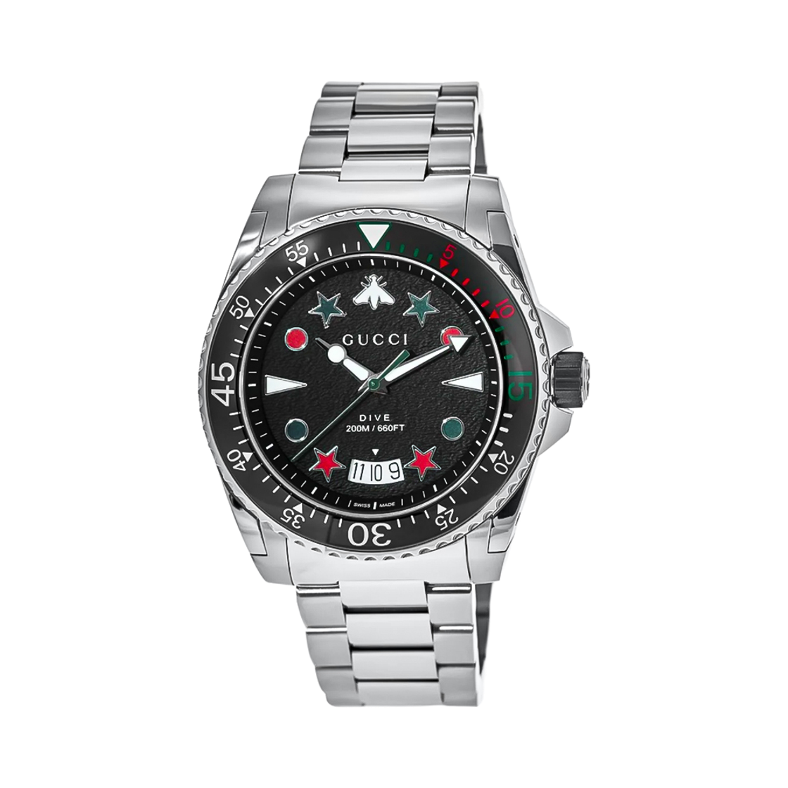 YA136221 [25% 쿠폰] Gucci Dive Quartz 45mm Stainless Steel Black
