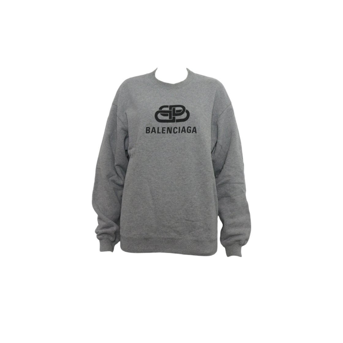 ITM3WRPHKS4J Balenciaga Gray Cotton Logo Sweatshirt