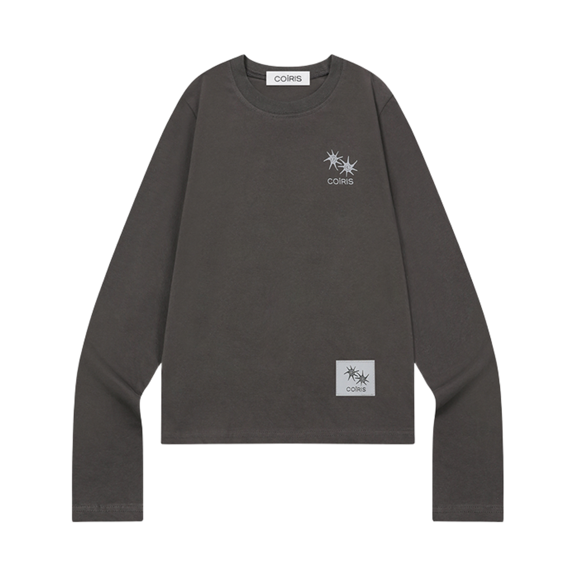 코이리스 로넥 백 레터링 롱 슬리브 티 차콜(Coiris Ronek Back Lettering Long Sleeve T Charcoal) - 2