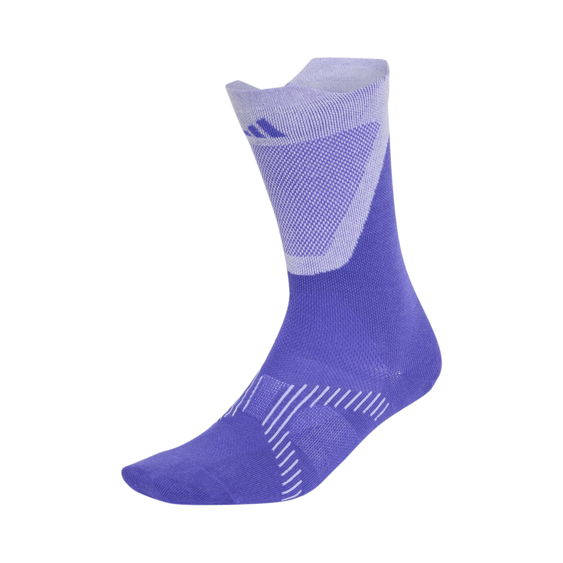 KV2942 Adidas Running Light Crew Socks Solar Purple White