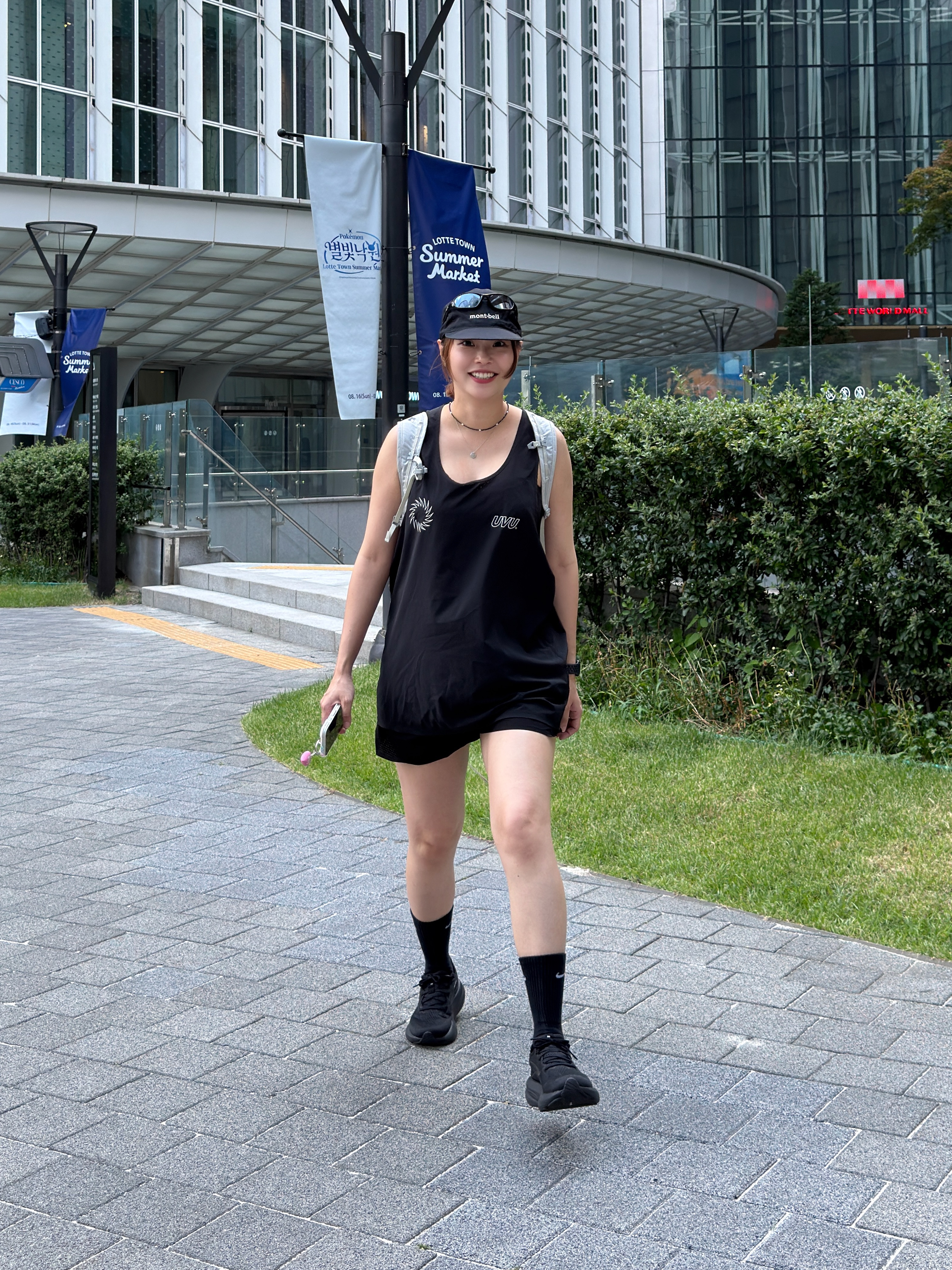 UVU Running Vest Black, Brooks Running Glycerin 22 Black - D Medium 착용 스타일 - 2