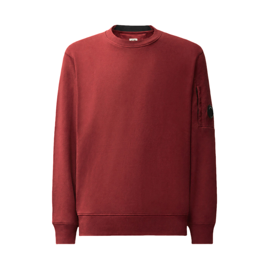 21CMSS713A005086W592 C.P. Company Diagonal Raised Fleece Lens Crewneck Sweatshirt Andorra Red - 26FW