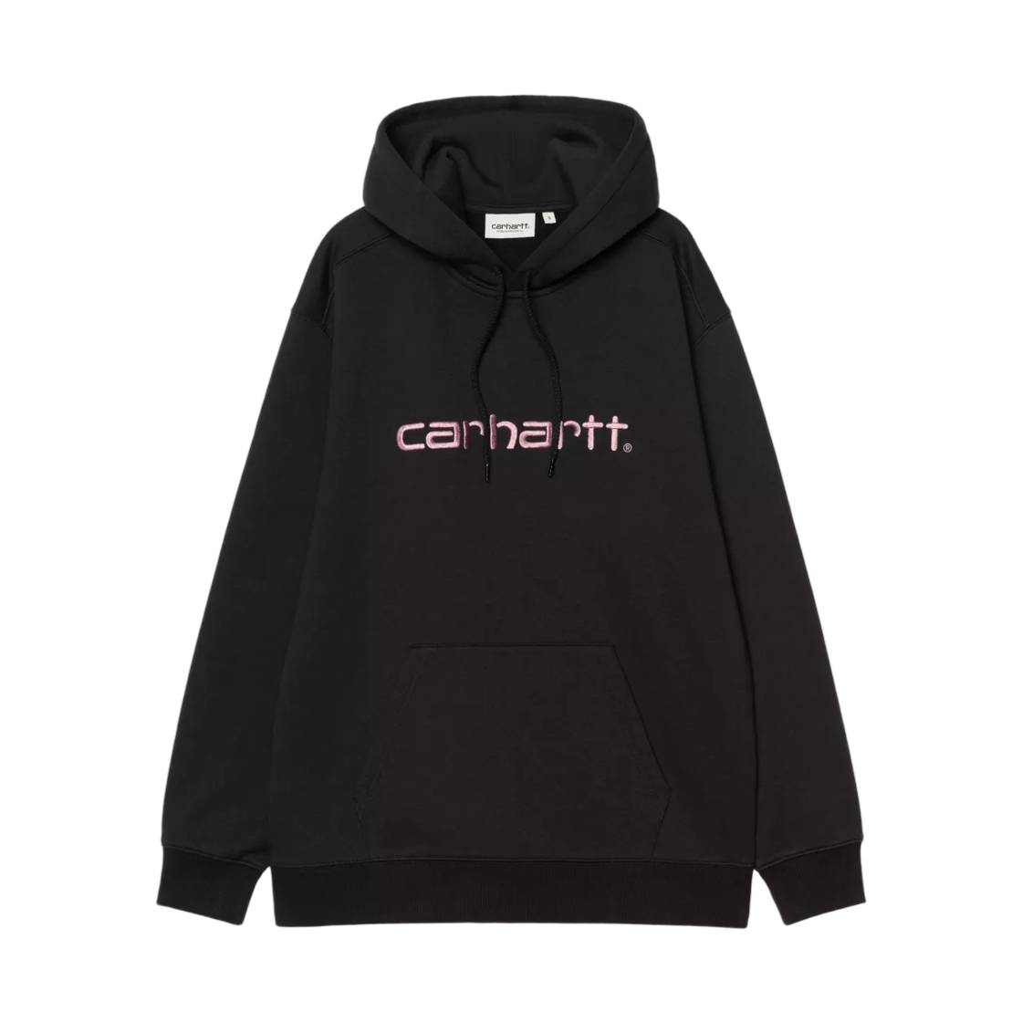 I033648-2W6-XX (W) Carhartt WIP Hooded Carhartt Sweatshirt Black Hortensia
