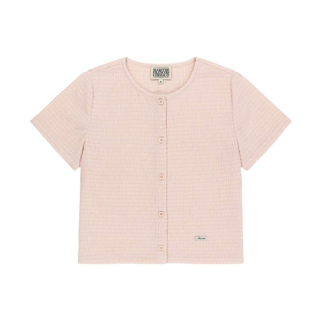 (W) 마리떼 프랑소와 저버 크링클 슬리브리스 가디건 셋업 핑크((W) Marithe Francois Girbaud Crinkle Sleeveless Cardigan Set Up Pink)