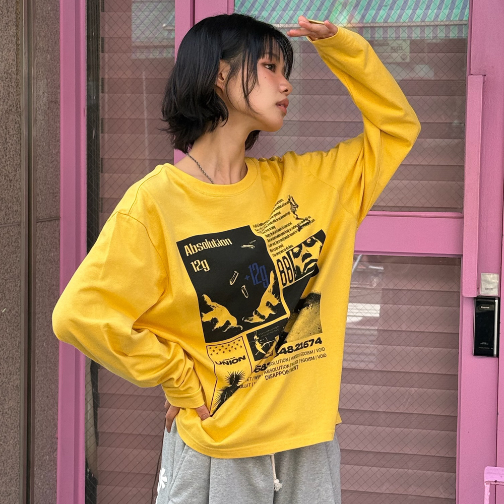 [KREAM 단독] 아모우 12그램 롱슬리브 옐로우([KREAM 단독] AMOU 12 gram Long Sleeve Yellow) - 4