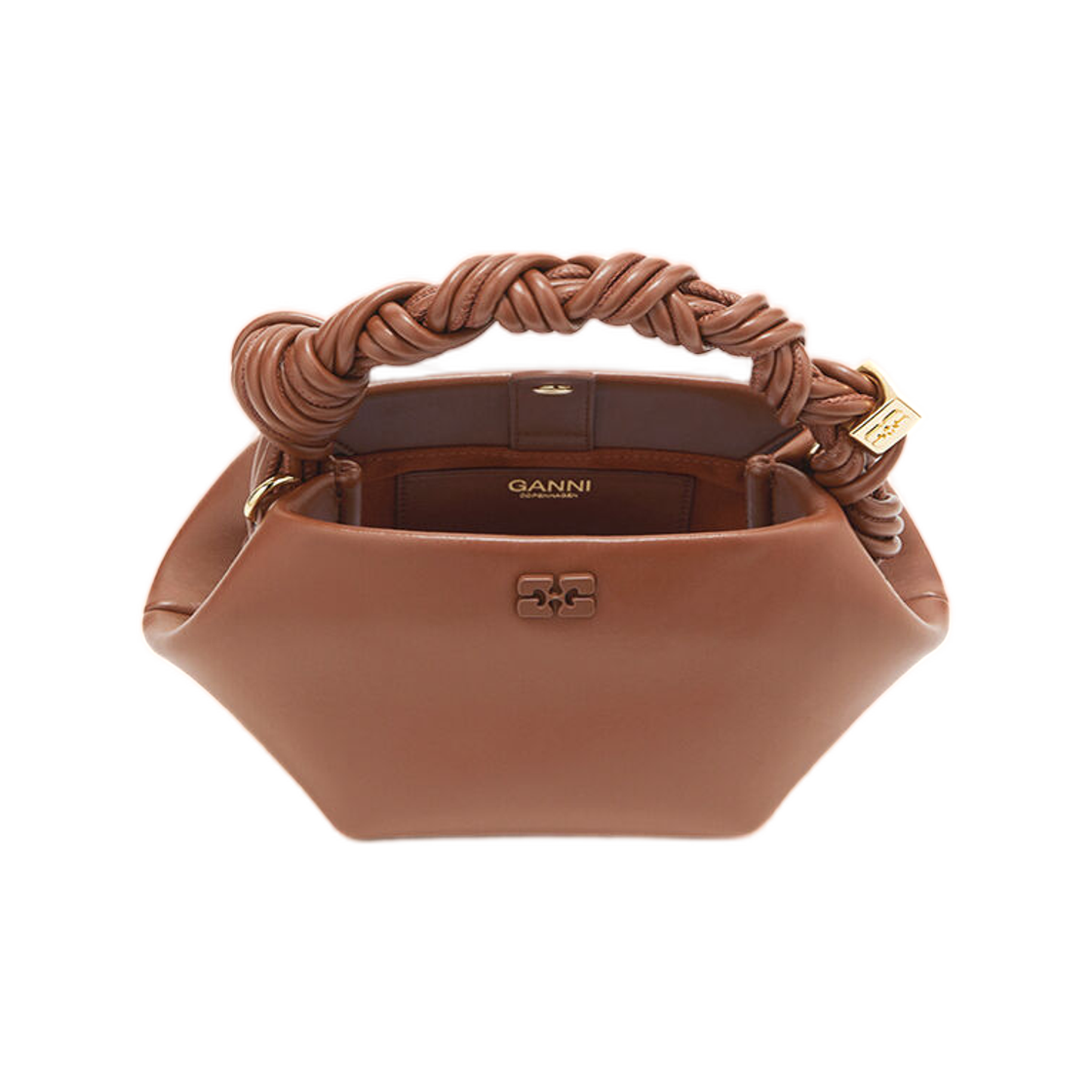 가니 미니 보우 백 브라운 소렐 홀스(Ganni Mini Bou Bag in Brown Sorrel Horse) - 3