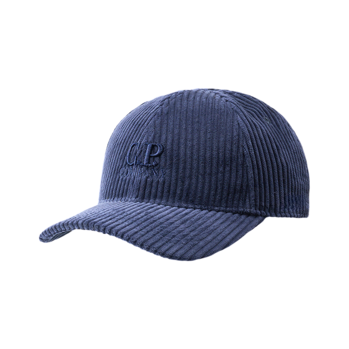 21CMAC245A110472A880 C.P. Company 350 Stripes Corduroy Baseball Cap Peacoat Blue - 26FW
