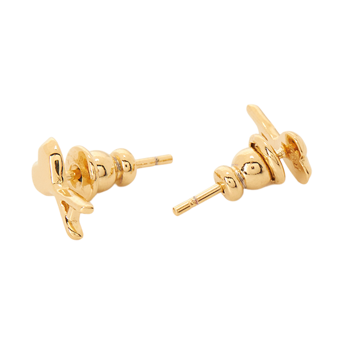 [25% 쿠폰] 아미 골드 브래스 아미 드 하트 해머드 이어링 골드([25% 쿠폰] AMI Gold Brass Ami De Coeur Hammered Earrings Gold) - 4