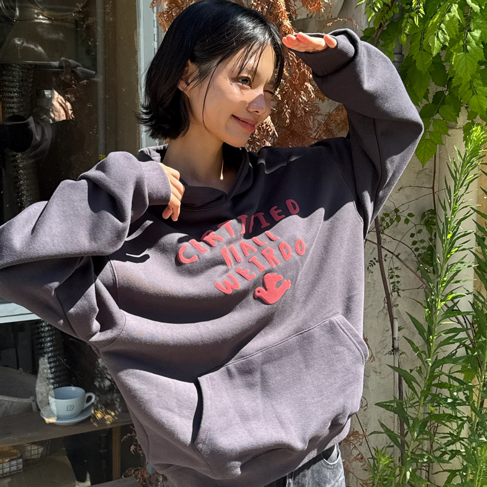 아모우 윌도 후디 차콜 그레이(AMOU Weirdo Hoodie Chacoal Gray) - 4