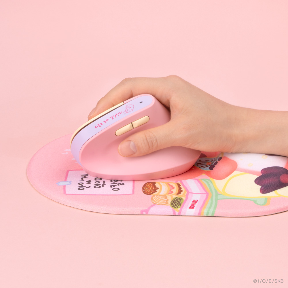 로이체 잔망루피 인체공학 저소음 버티컬 충전식 무선 마우스 + 파우치 세트(Royche Zanmang Loopy Ergonomic Silent Vertical Rechargeable Wireless Mouse + Pouch Set) - 6