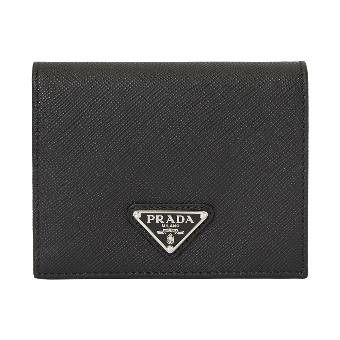 [25% 쿠폰] 프라다 사피아노 레더 트라이앵글 로고 반지갑 블랙 실버([25% 쿠폰] Prada Small Saffiano Leather Triangle Logo Wallet Black Silver) - 2
