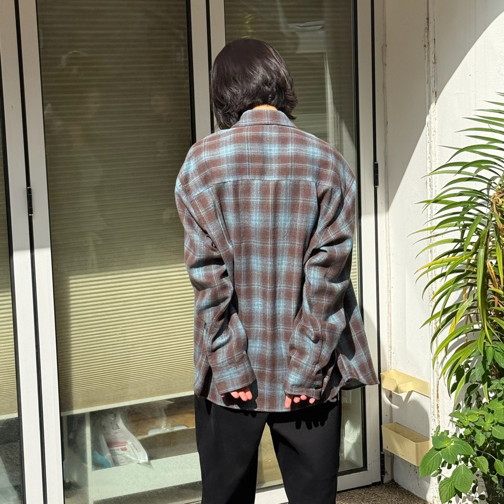 아모우 코어 플란넬 셔츠 브라운(AMOU Core Flannel Shirts Brown) - 5