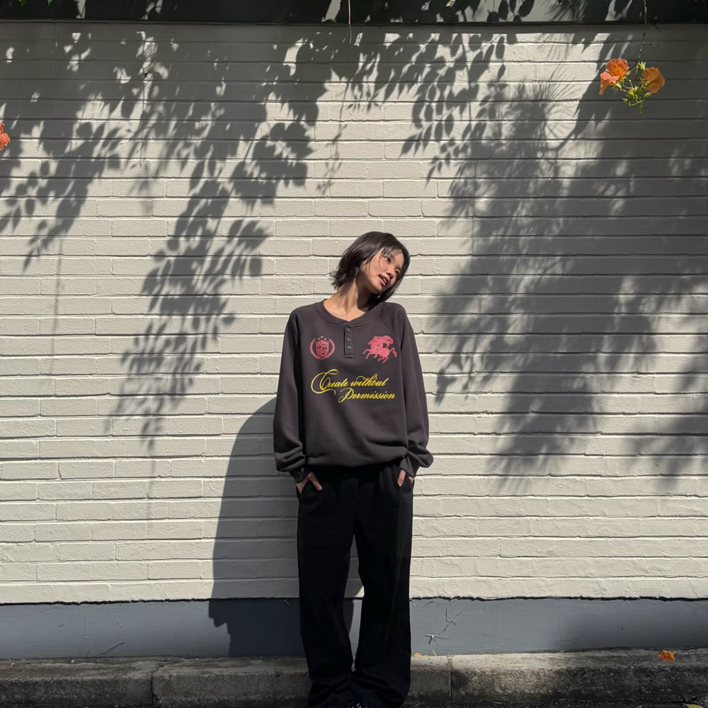 아모우 나이트 헨리넥 블랙(AMOU Knight Henley Neck Black) - 5