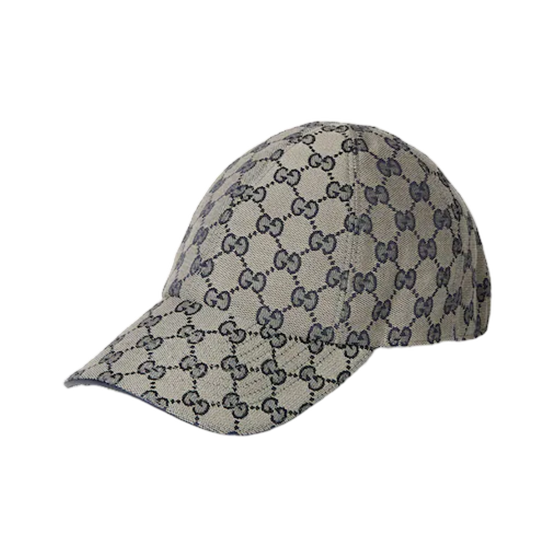 875733-4HBKS-4068 (W) Gucci GG Cotton Canvas Baseball Hat Beige Blue