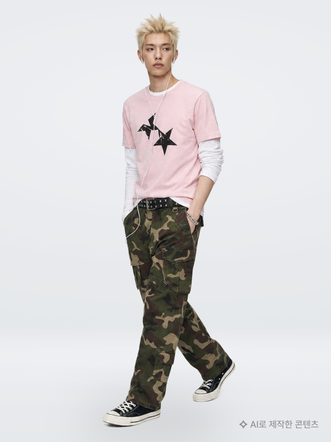 Keymisery Human Print Crop T-shirt Offwhite, [트리플적립] PACOSPLY Allday Jeans Blue 착용 스타일 - 6