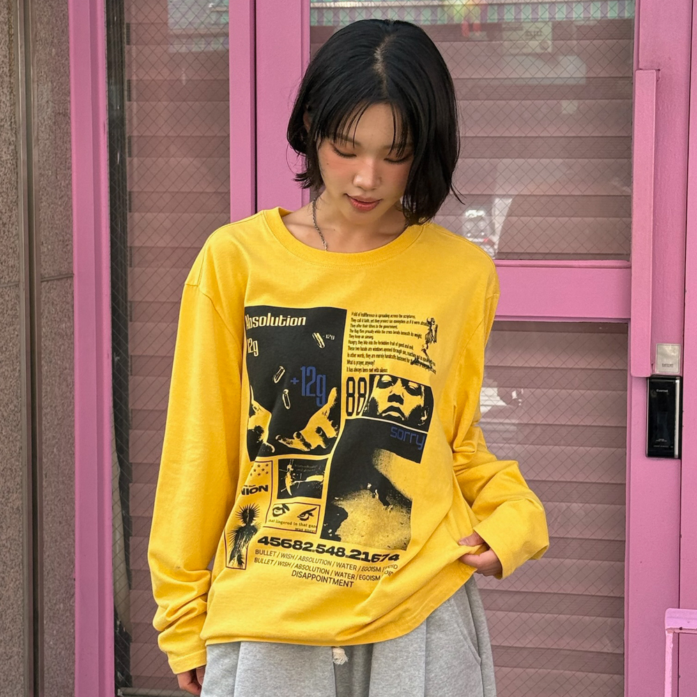 [KREAM 단독] 아모우 12그램 롱슬리브 옐로우([KREAM 단독] AMOU 12 gram Long Sleeve Yellow) - 5