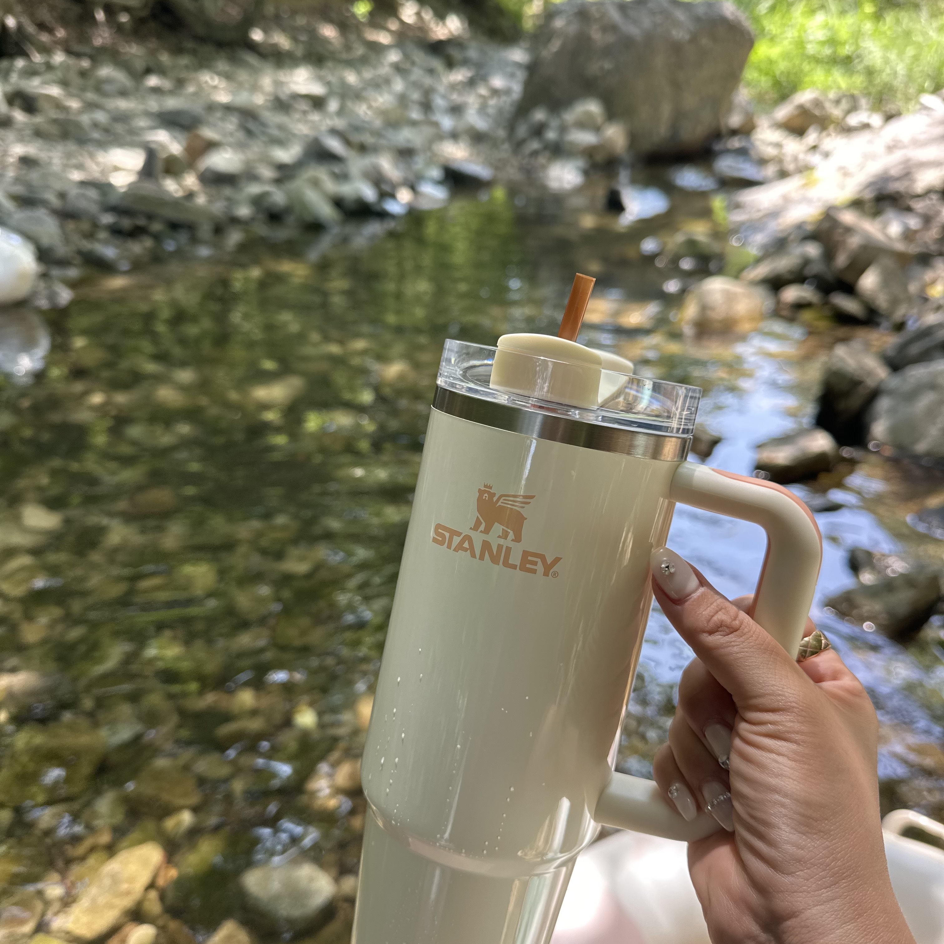 Stanley The Quencher H2.0 Flowstate Tumbler 887ml Rose Quartz 2.0 착용 스타일