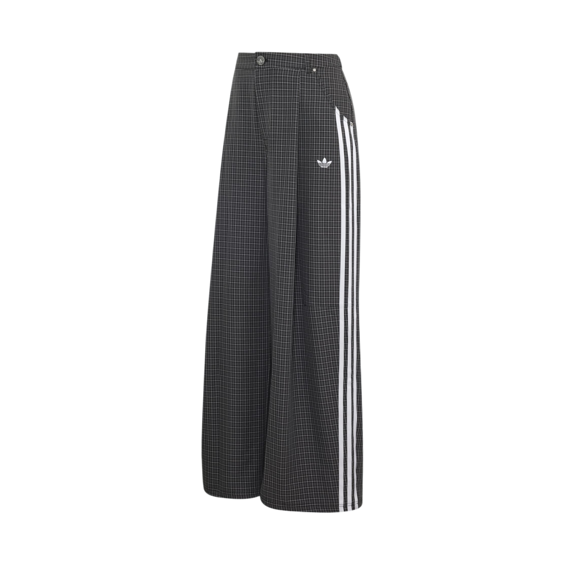 LD5340 (W) Adidas Checks Loose Pants Black Grey Three - KR Sizing