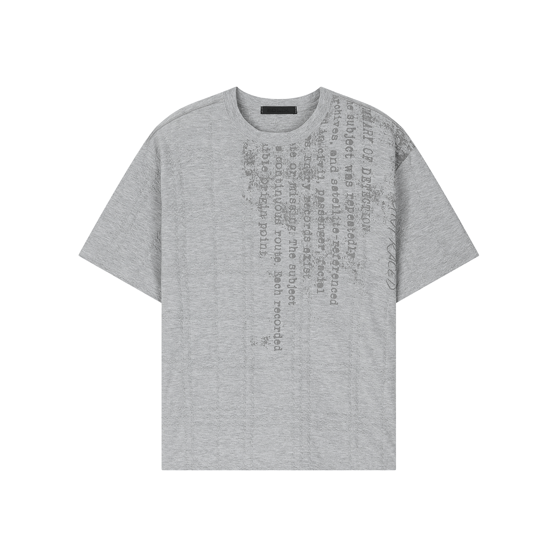 엔드릭스 리댁트 체크 자카드 티셔츠 그레이(EDLIX Redact Check Jacquard T-Shirt Gray)