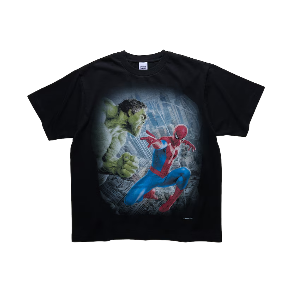 프릭스 스토어 x 스파이더맨 브랜드 뉴 데이 스파이더맨 헐크 2 티셔츠 블랙(Freak's Store x Spider-Man Brand New Day Spider-Man Hulk 2 T-Shirt Black)