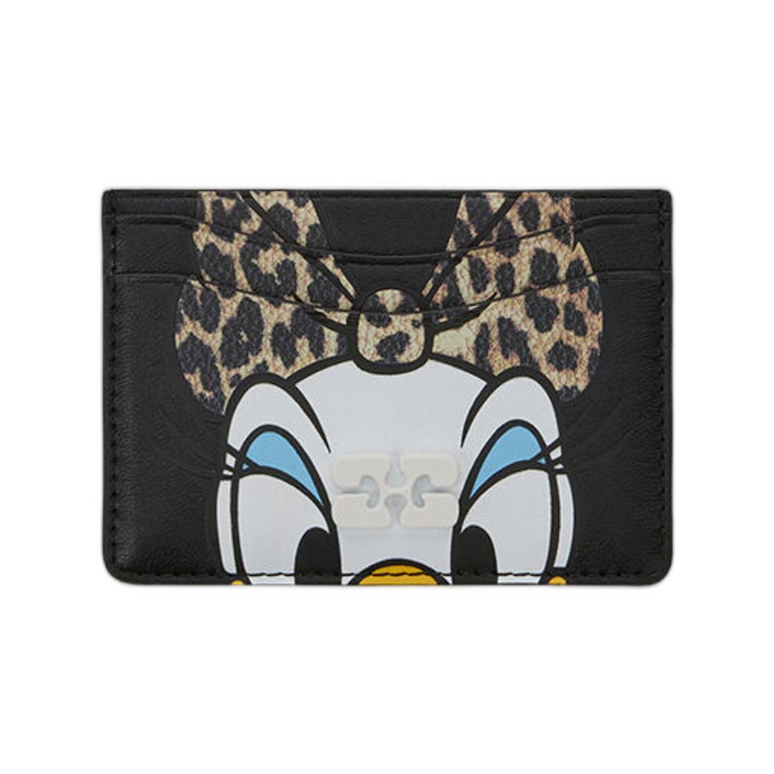 가니 x 디즈니 보우 카드 홀더 데이지 덕 블랙(Ganni x Disney Bou Card Holder With Daisy Duck Black)