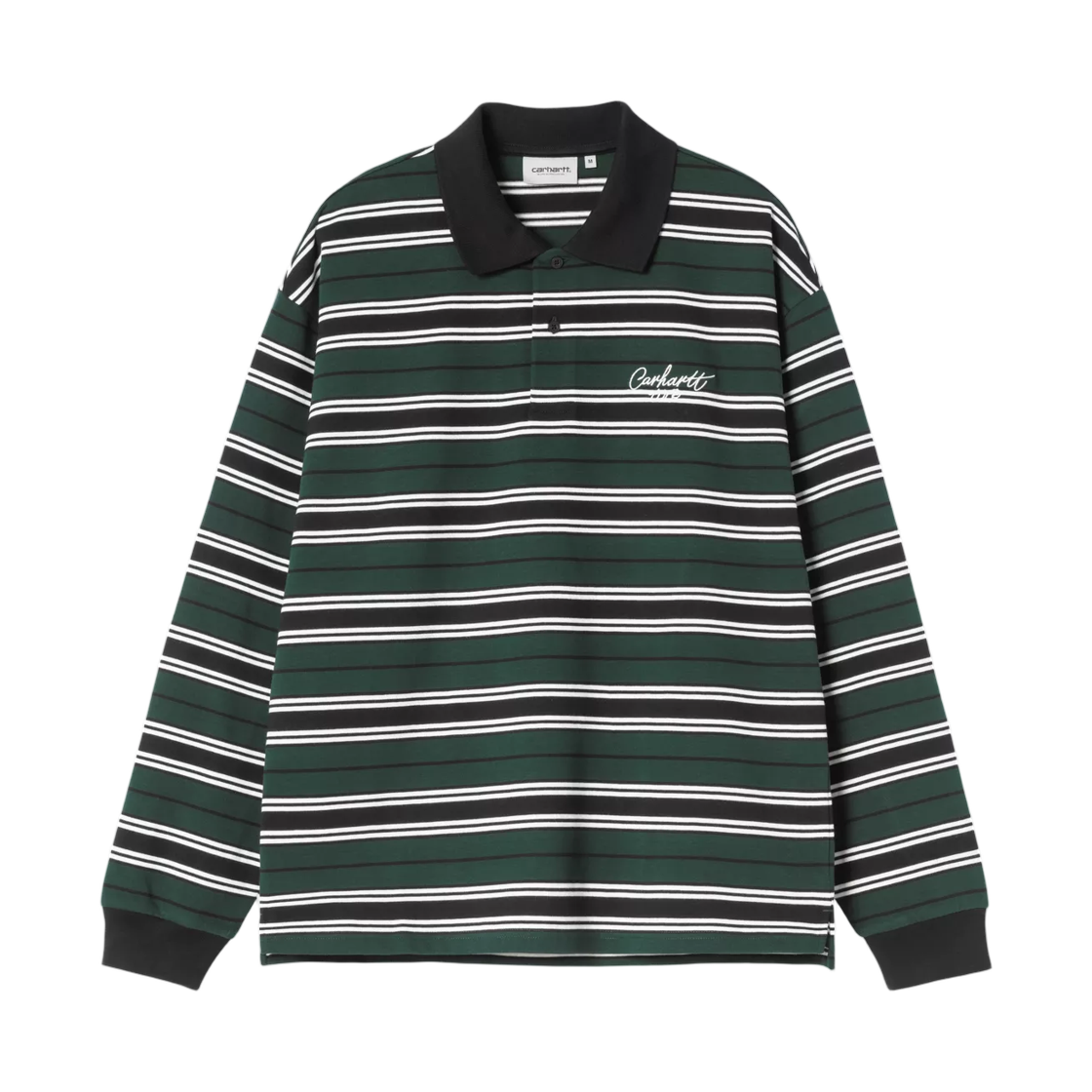 I037117-3UW-XX Carhartt WIP L/S Devitt Rugby Shirt Devitt Stripe Dark Scarab