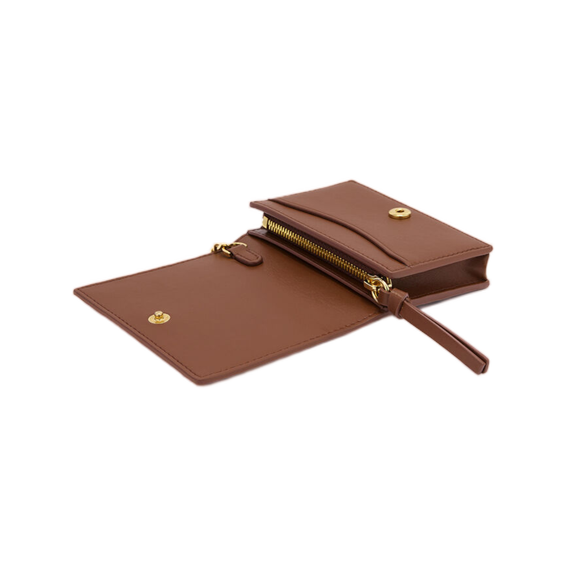 가니 보우 카드 홀더 플랩 브라운 소렐 홀스(Ganni Bou Card Holder with Flap in Brown Sorrel Horse) - 3
