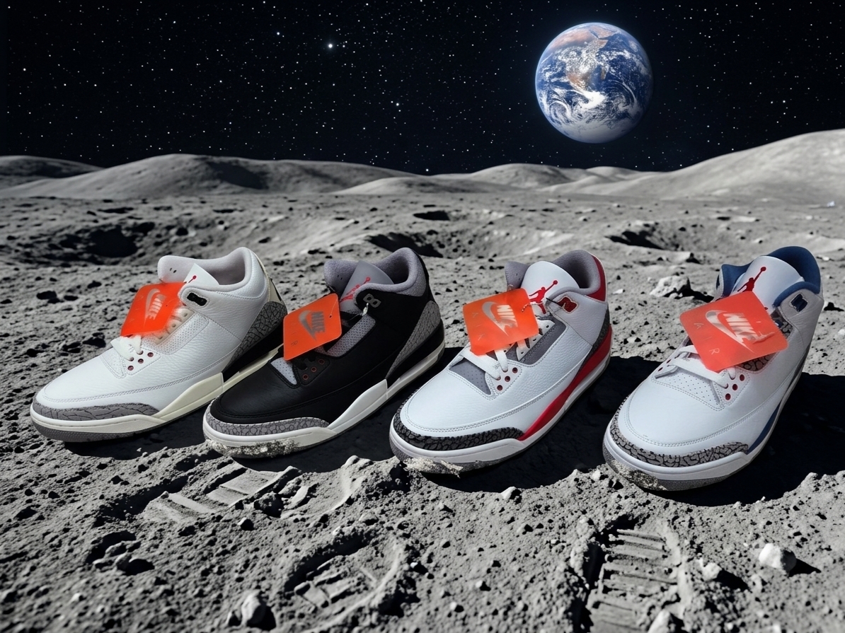 Jordan 3 Retro White Cement Reimagined, Jordan 3 Retro Black Cement 2024 착용 스타일 - 1